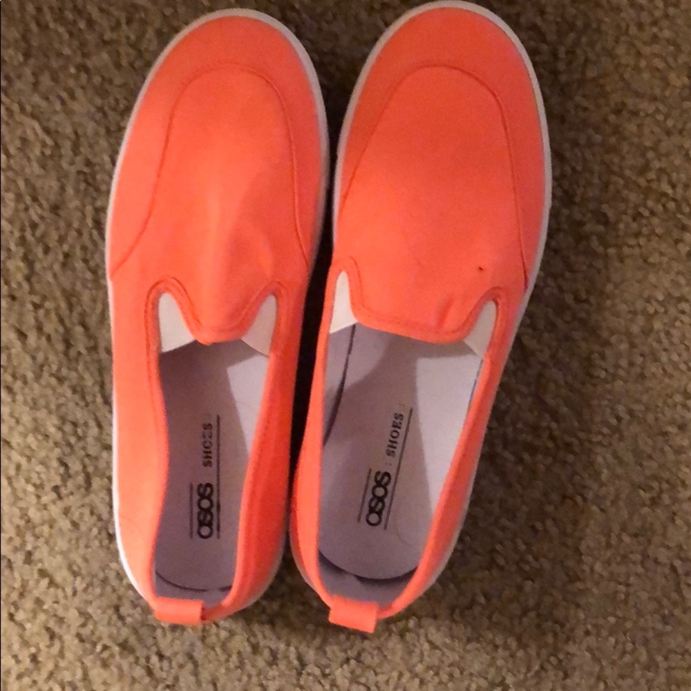 ASOS Neon Coral Shoes Size 7